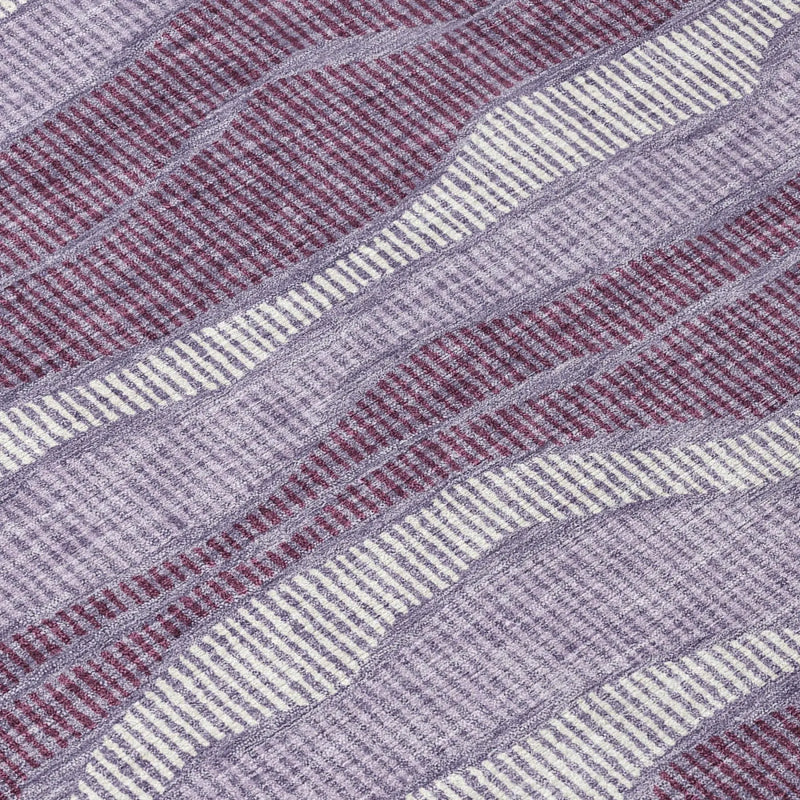 9' X 12' Lilac And Purple Striped Washable Indoor Outdoor Area Rug Homeroots Outdoor