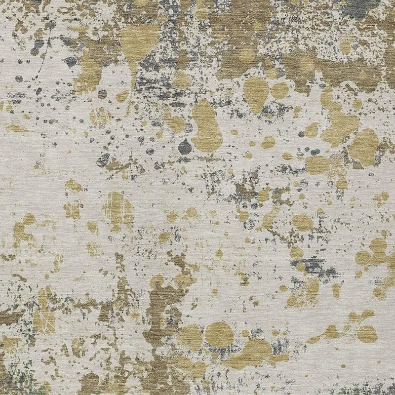9' X 12' Linen And Ivory Abstract Washable Indoor Outdoor Area Rug Homeroots Outdoor