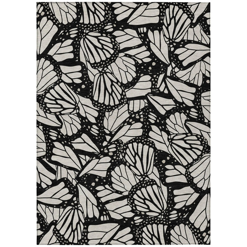 9' X 12' Linen And Ivory Animal Print Washable Indoor Outdoor Area Rug Homeroots Outdoor