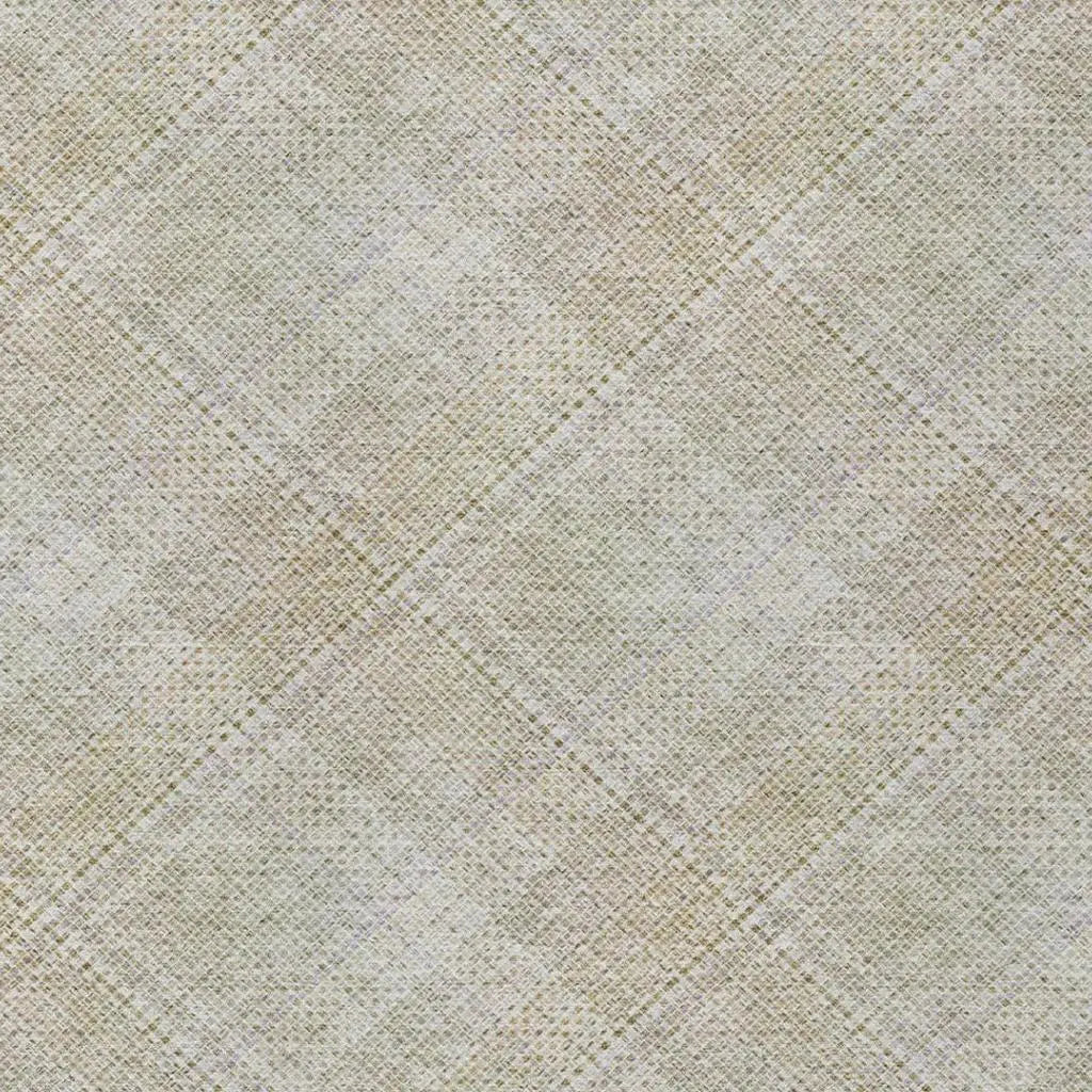 9' X 12' Linen And Ivory Plaid Washable Indoor Outdoor Area Rug Homeroots Outdoor