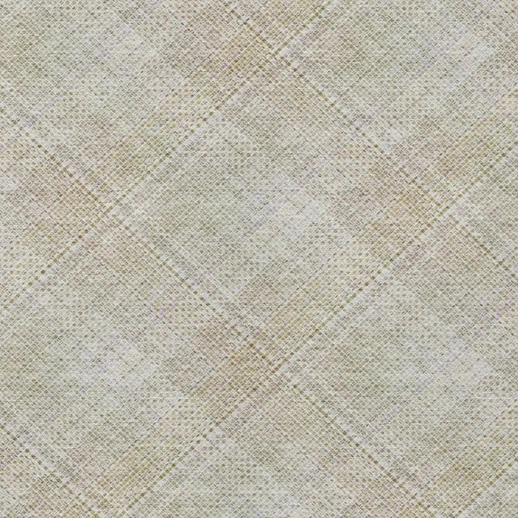 9' X 12' Linen And Ivory Plaid Washable Indoor Outdoor Area Rug Homeroots Outdoor