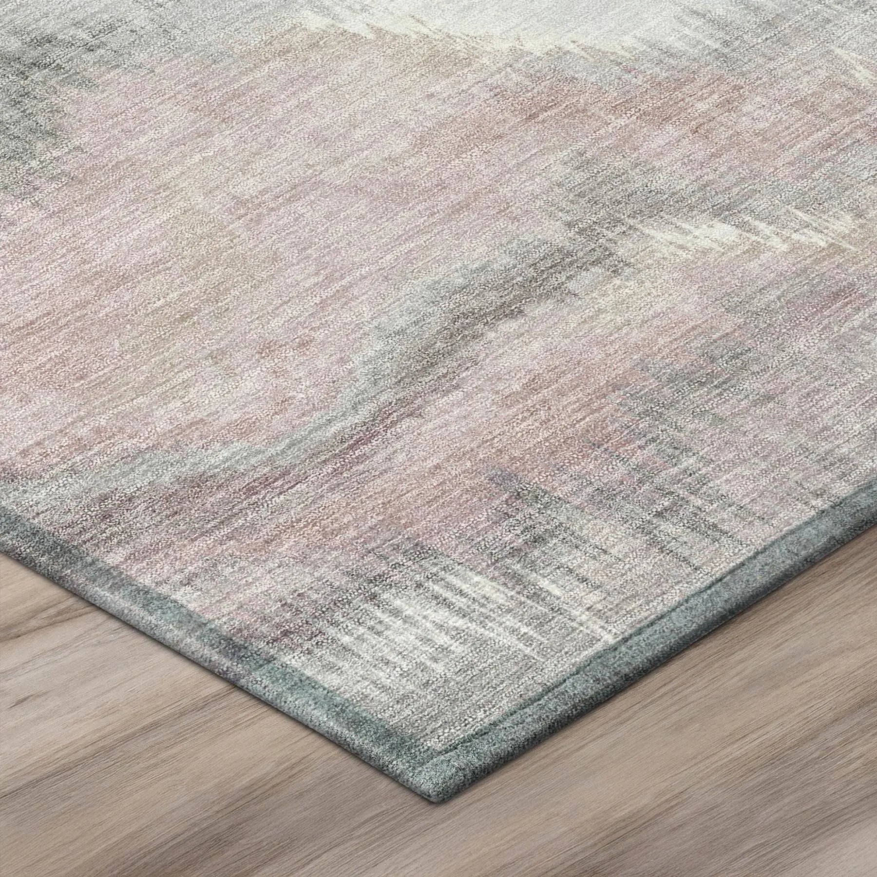 9' X 12' Mauve And Pink Abstract Washable Indoor Outdoor Area Rug Homeroots Outdoor