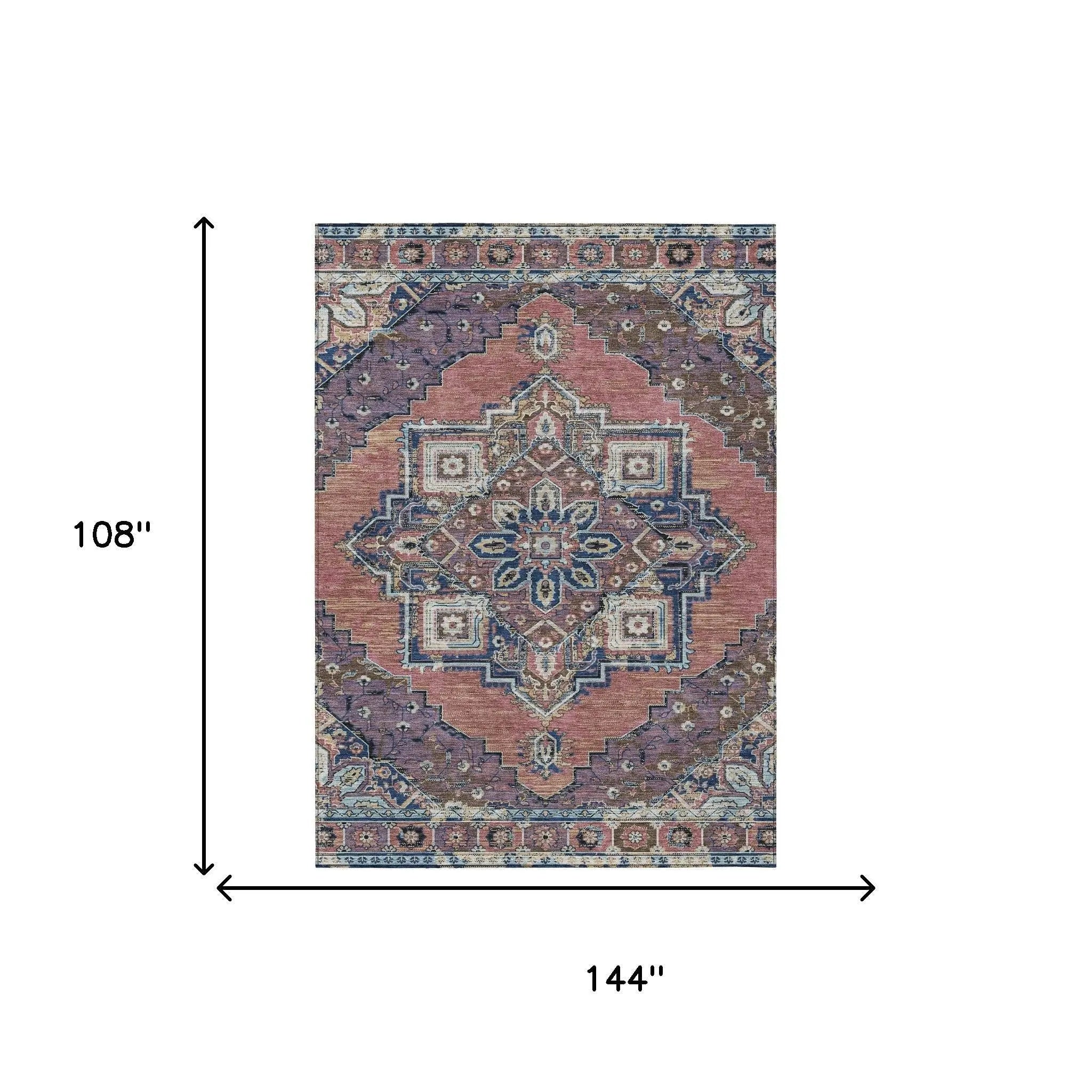 9' X 12' Merlot And Gold Oriental Washable Indoor Outdoor Area Rug Homeroots Outdoor