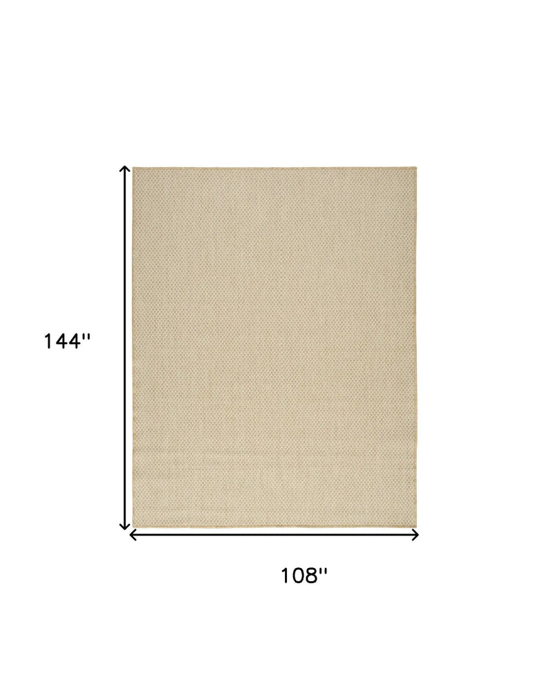 9' X 12' Natural Geometric Indoor Outdoor Area Rug Homeroots Outdoor