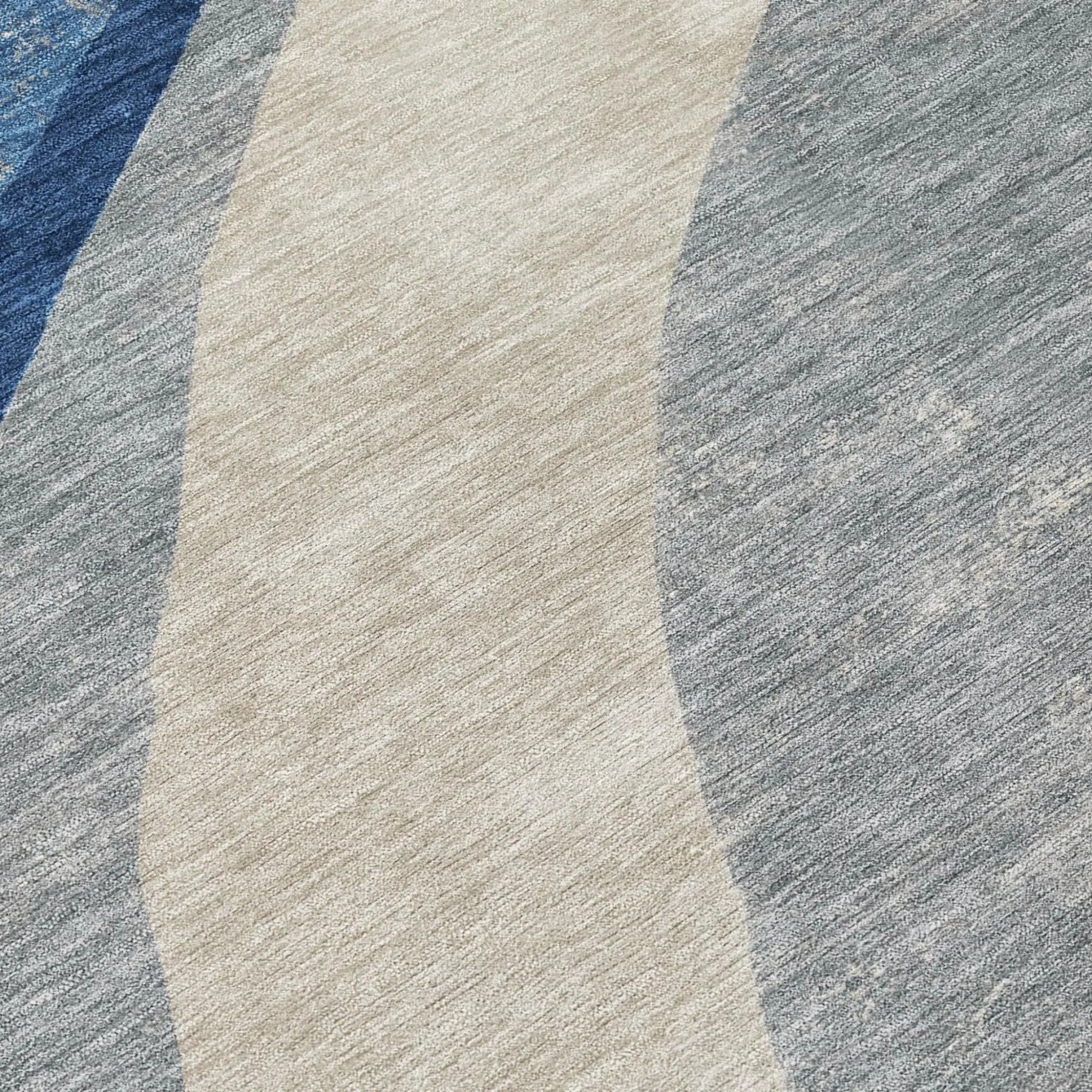 9' X 12' Navy Blue And Blue Abstract Washable Indoor Outdoor Area Rug Homeroots Outdoor