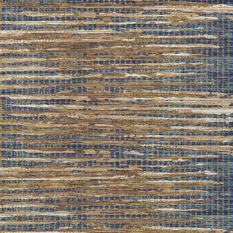 9' X 12' Navy Blue And Blue Abstract Washable Indoor Outdoor Area Rug Homeroots Outdoor