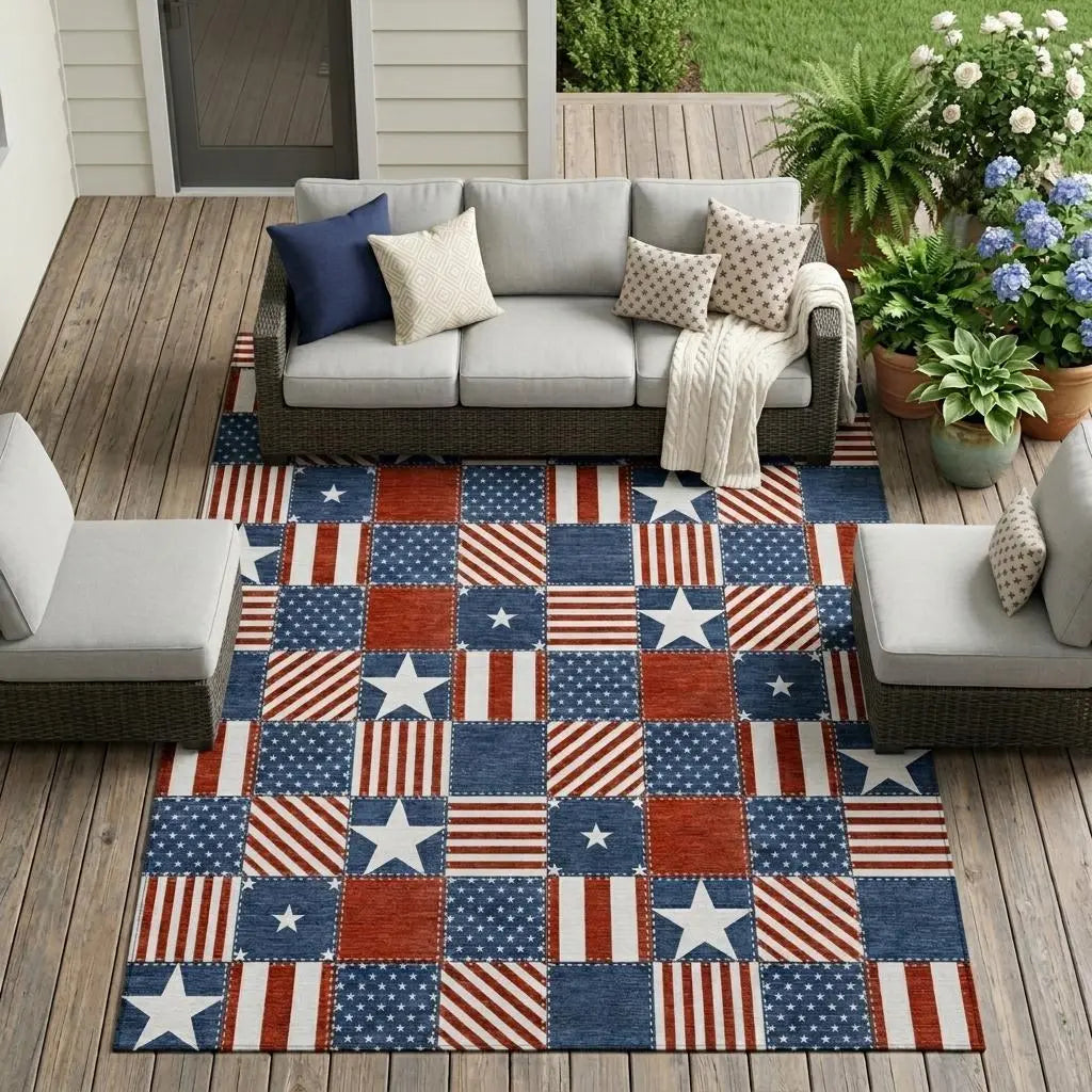 9' X 12' Navy Blue And Blue Geometric Washable Indoor Outdoor Area Rug Homeroots Outdoor