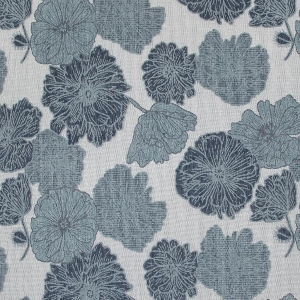 9' X 12' Navy Blue And Ivory Floral Indoor Outdoor Area Rug Homeroots Outdoor