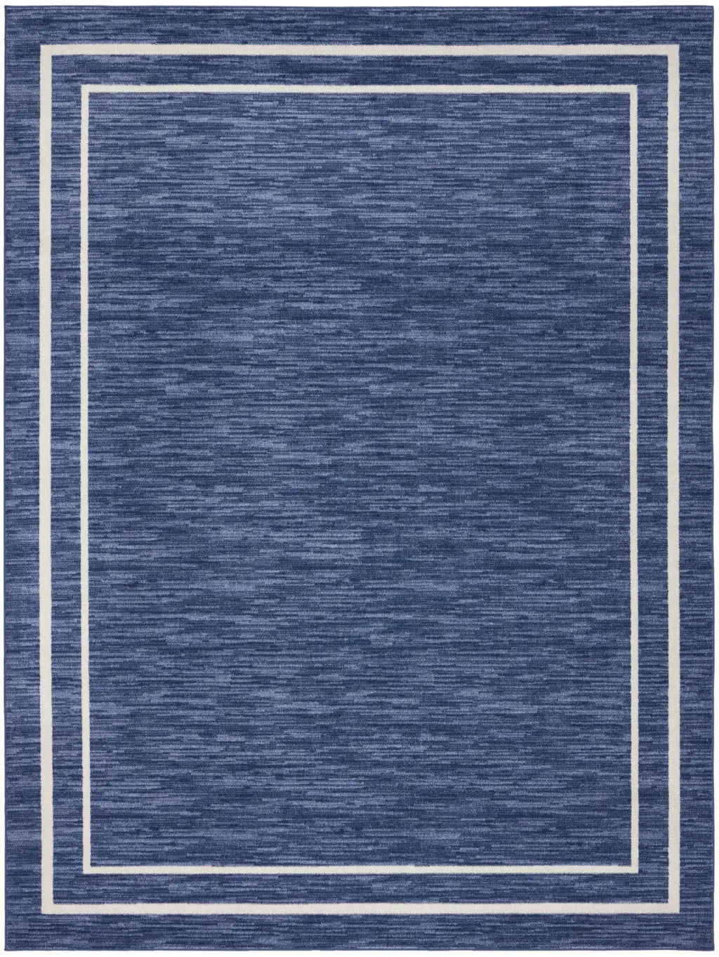 9' X 12' Navy Blue And Ivory Indoor Outdoor Area Rug Homeroots Outdoor