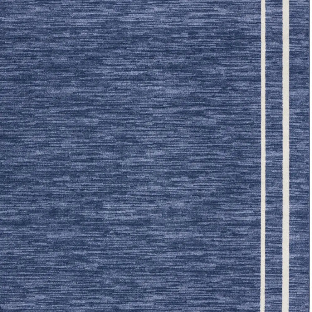 9' X 12' Navy Blue And Ivory Indoor Outdoor Area Rug Homeroots Outdoor