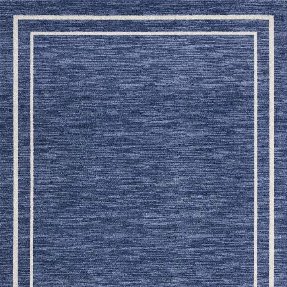 9' X 12' Navy Blue And Ivory Indoor Outdoor Area Rug Homeroots Outdoor