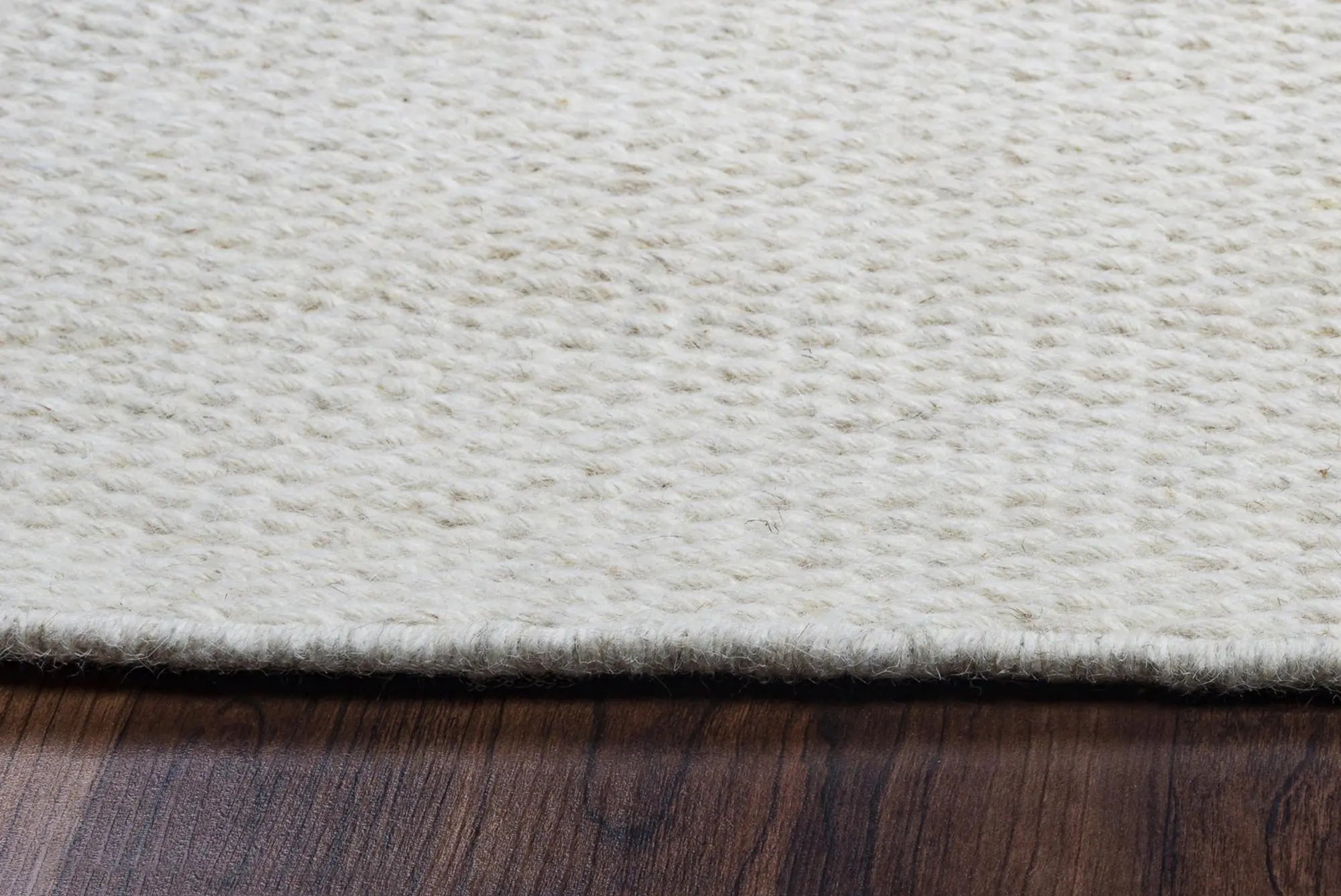 9' X 12' Off White And Ivory Wool Hand Woven Area Rug Homeroots Home Decor