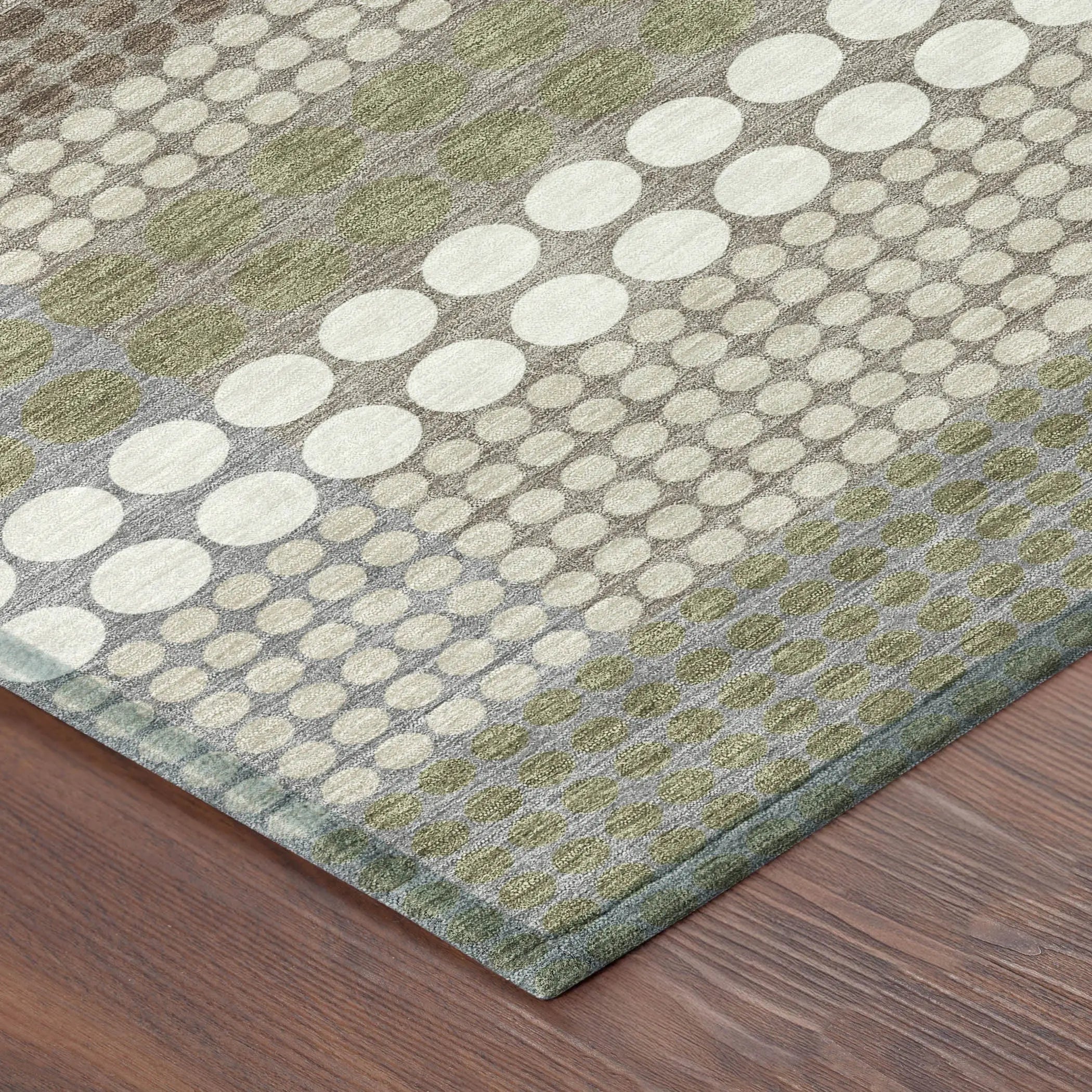 9' X 12' Olive Green And Brown Geometric Washable Indoor Outdoor Area Rug Homeroots Outdoor