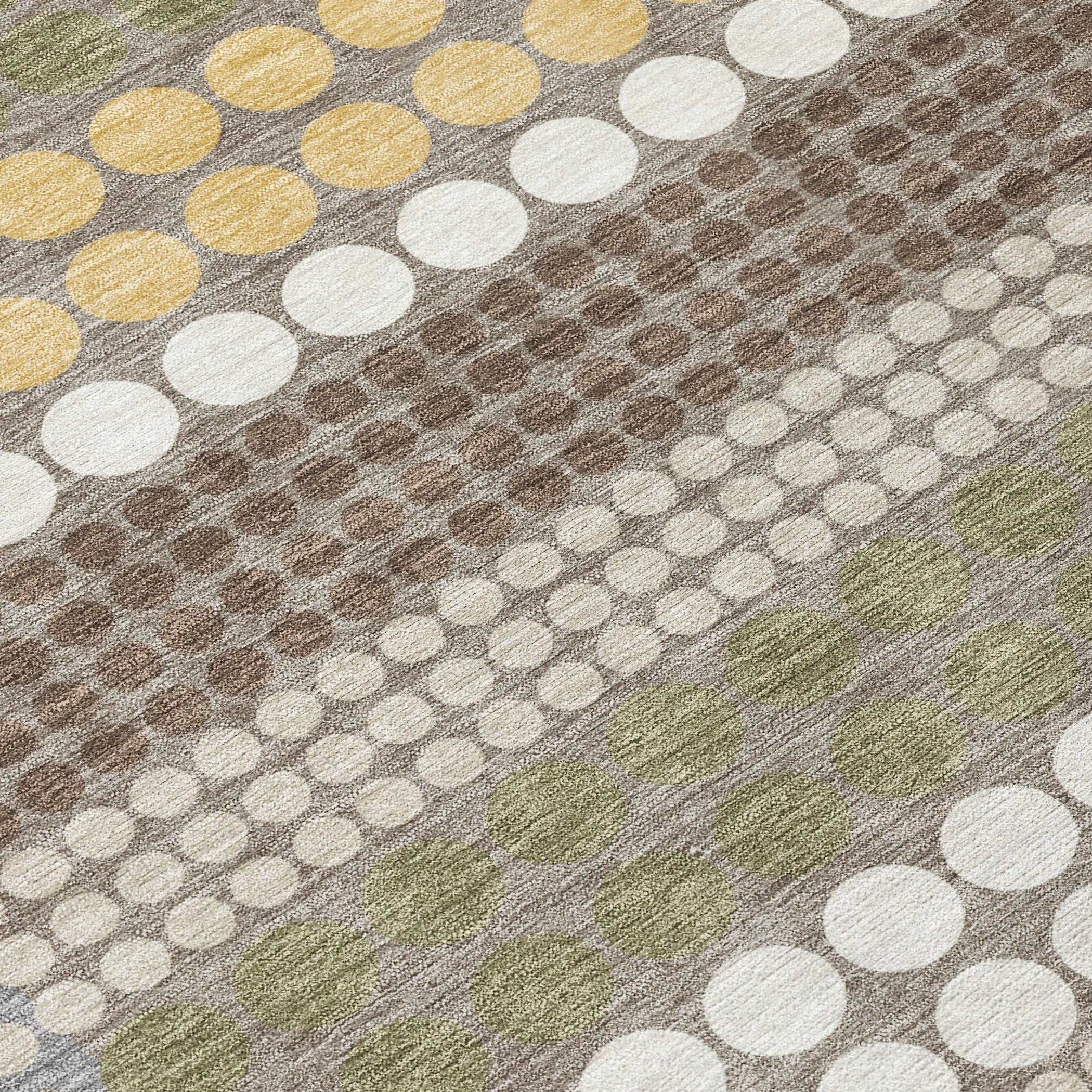 9' X 12' Olive Green And Brown Geometric Washable Indoor Outdoor Area Rug Homeroots Outdoor