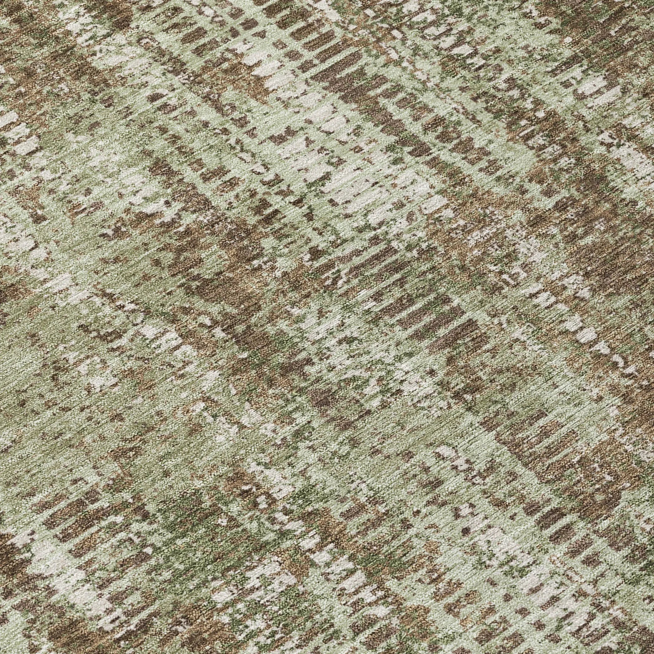 9' X 12' Olive Green And Graphite Abstract Washable Indoor Outdoor Area Rug Homeroots Outdoor