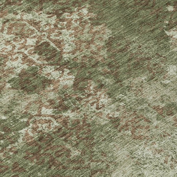 9' X 12' Olive Green And Green Abstract Washable Indoor Outdoor Area Rug Homeroots Outdoor