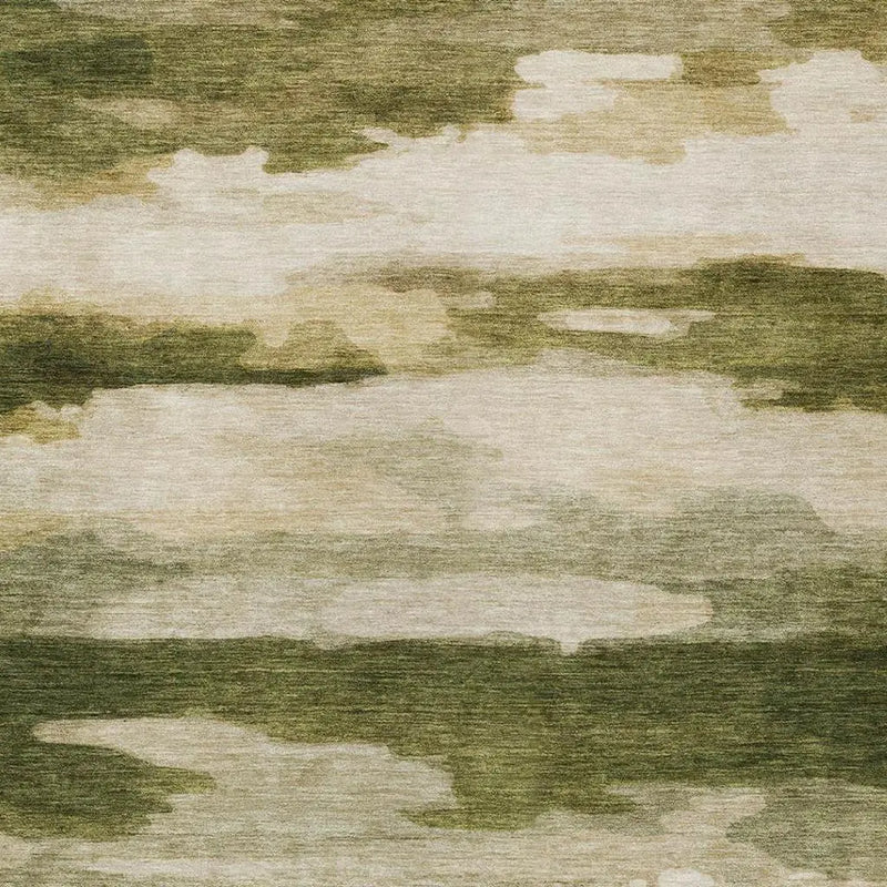 9' X 12' Olive Green And Green Abstract Washable Indoor Outdoor Area Rug Homeroots Outdoor
