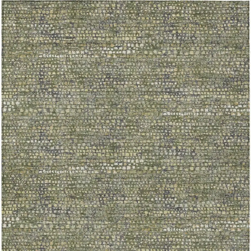 9' X 12' Olive Green And Green Abstract Washable Indoor Outdoor Area Rug Homeroots Outdoor