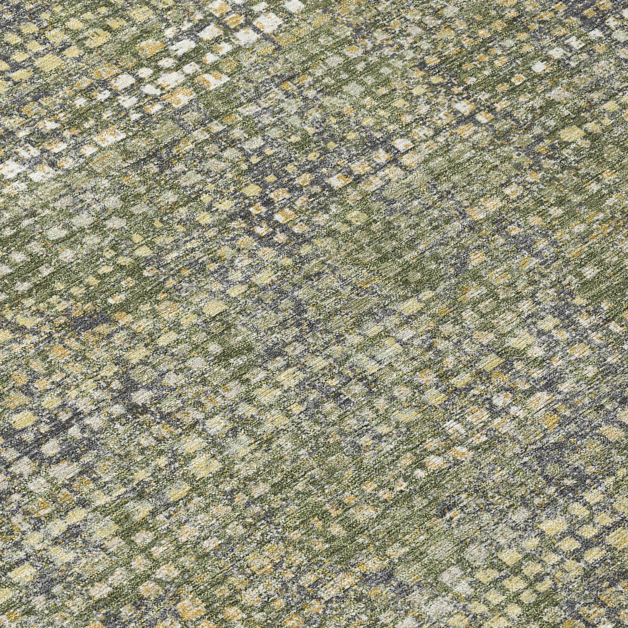 9' X 12' Olive Green And Green Abstract Washable Indoor Outdoor Area Rug Homeroots Outdoor