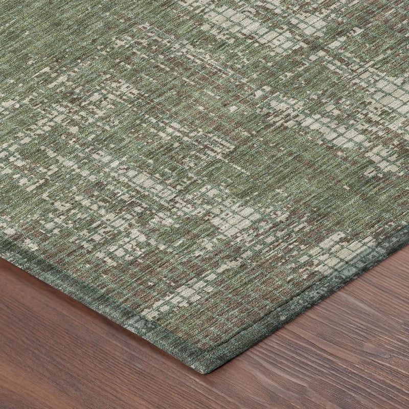 9' X 12' Olive Green And Green Abstract Washable Indoor Outdoor Area Rug Homeroots Outdoor