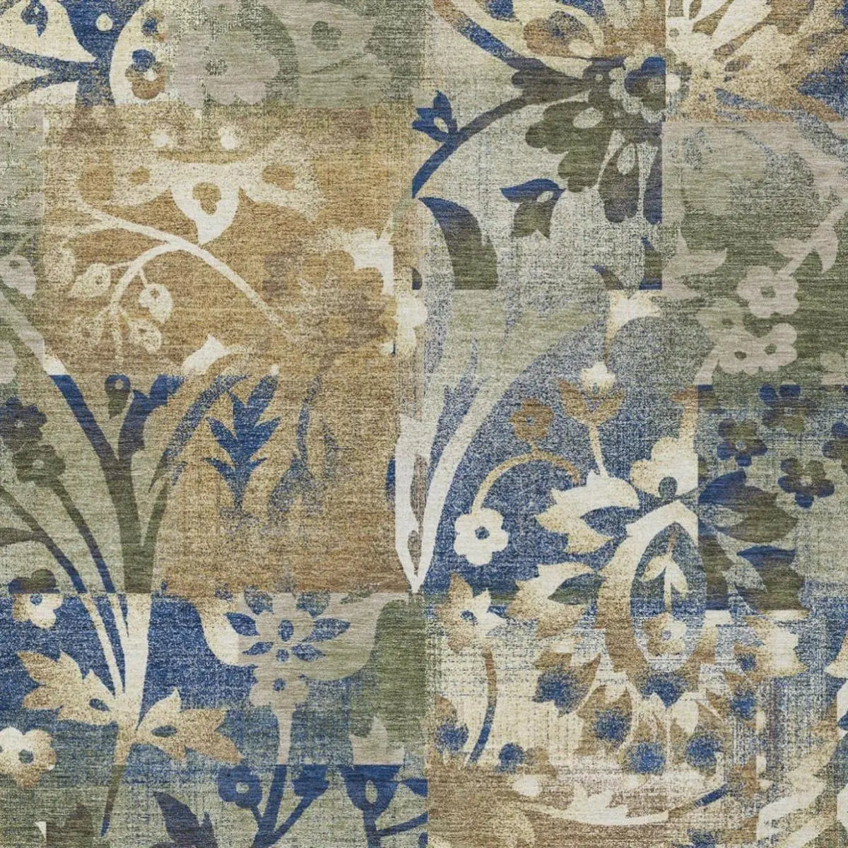 9' X 12' Olive Green And Green Botanical Leaves Washable Indoor Outdoor Area Rug Homeroots Outdoor