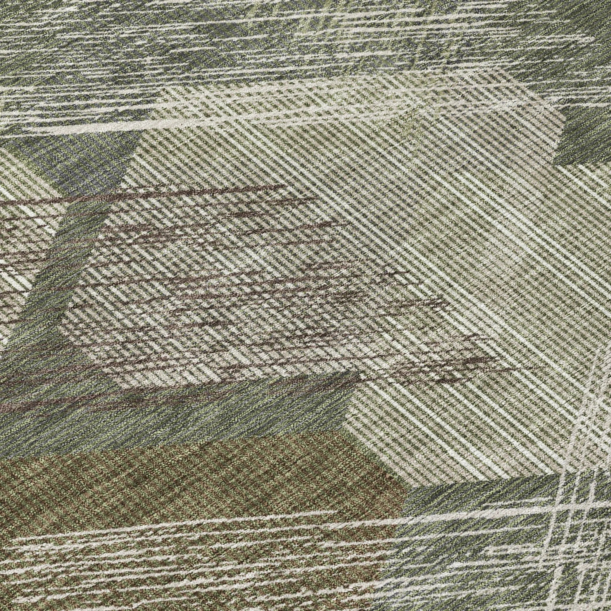 9' X 12' Olive Green And Green Geometric Washable Indoor Outdoor Area Rug Homeroots Outdoor