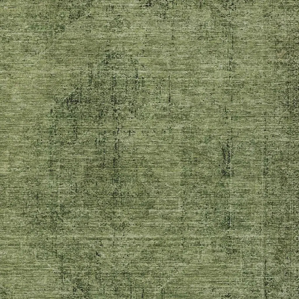 9' X 12' Olive Green And Green Oriental Washable Indoor Outdoor Area Rug Homeroots Outdoor