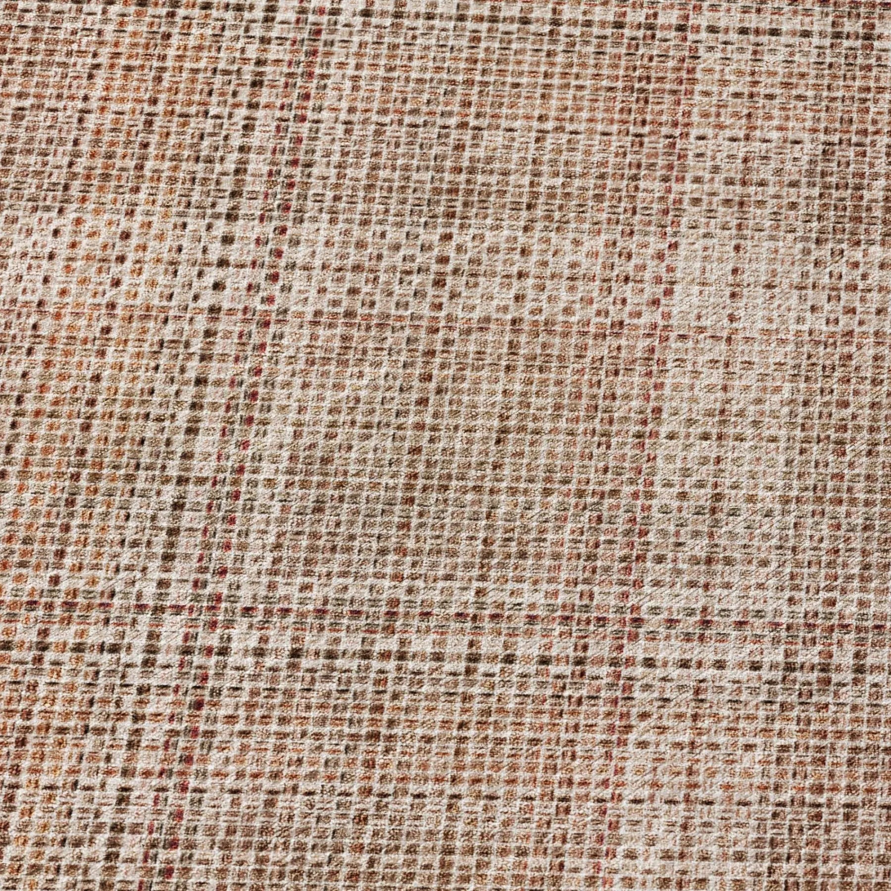 9' X 12' Orange And Beige Plaid Washable Indoor Outdoor Area Rug Homeroots Outdoor