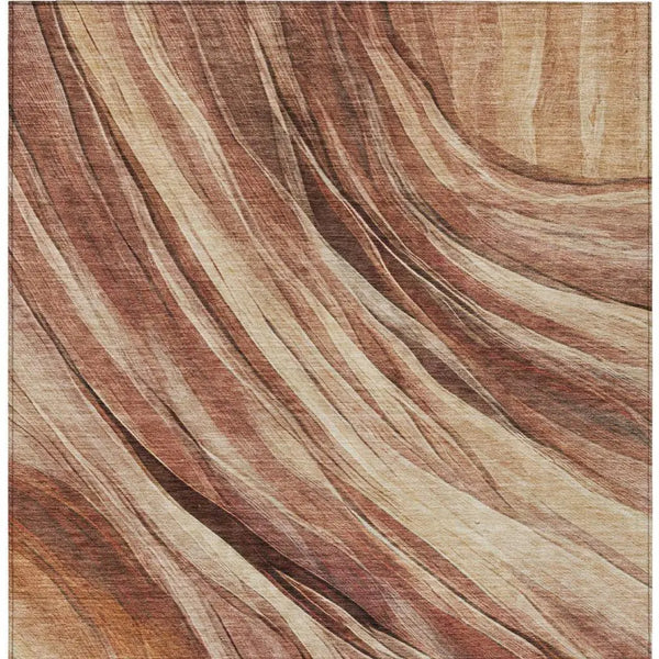 9' X 12' Orange And Burgundy Abstract Washable Indoor Outdoor Area Rug Homeroots Outdoor
