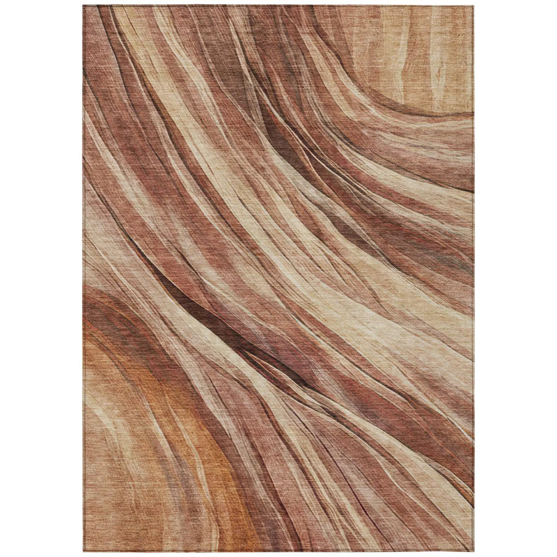 9' X 12' Orange And Burgundy Abstract Washable Indoor Outdoor Area Rug Homeroots Outdoor