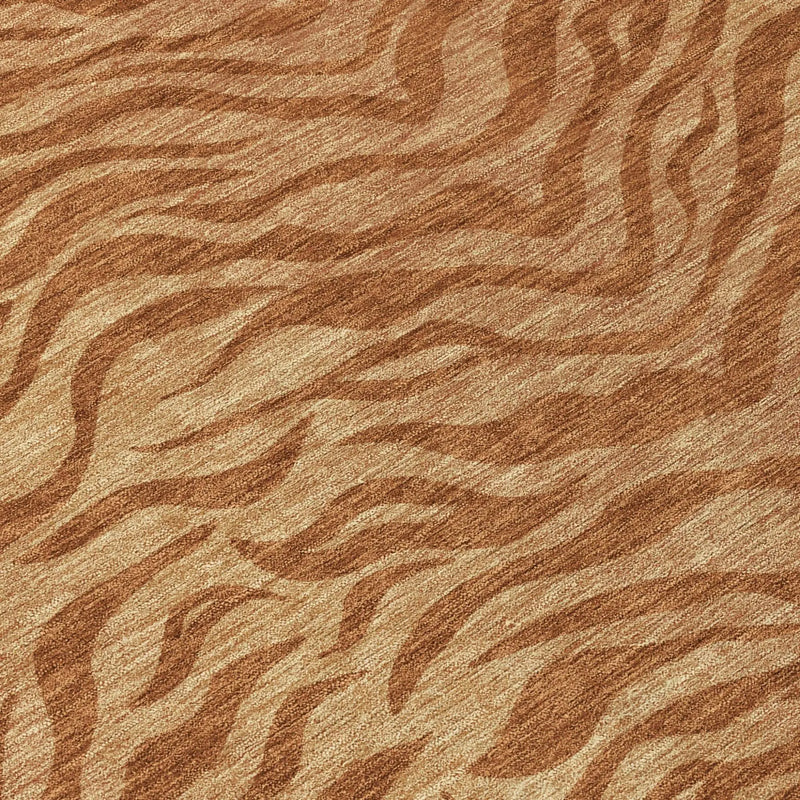9' X 12' Orange And Copper Animal Print Washable Indoor Outdoor Area Rug Homeroots Outdoor