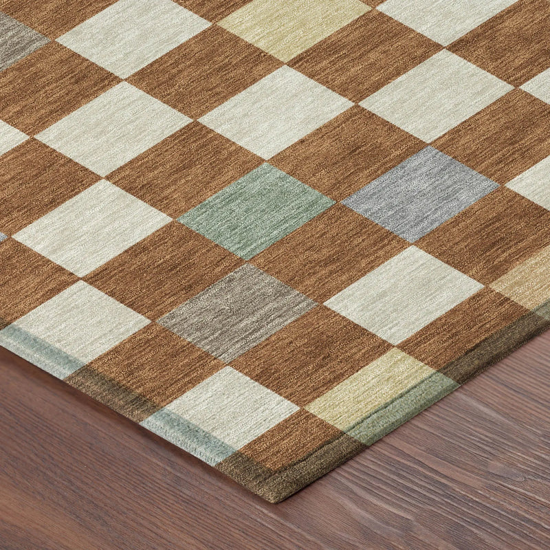 9' X 12' Orange And Gold Geometric Washable Indoor Outdoor Area Rug Homeroots Outdoor