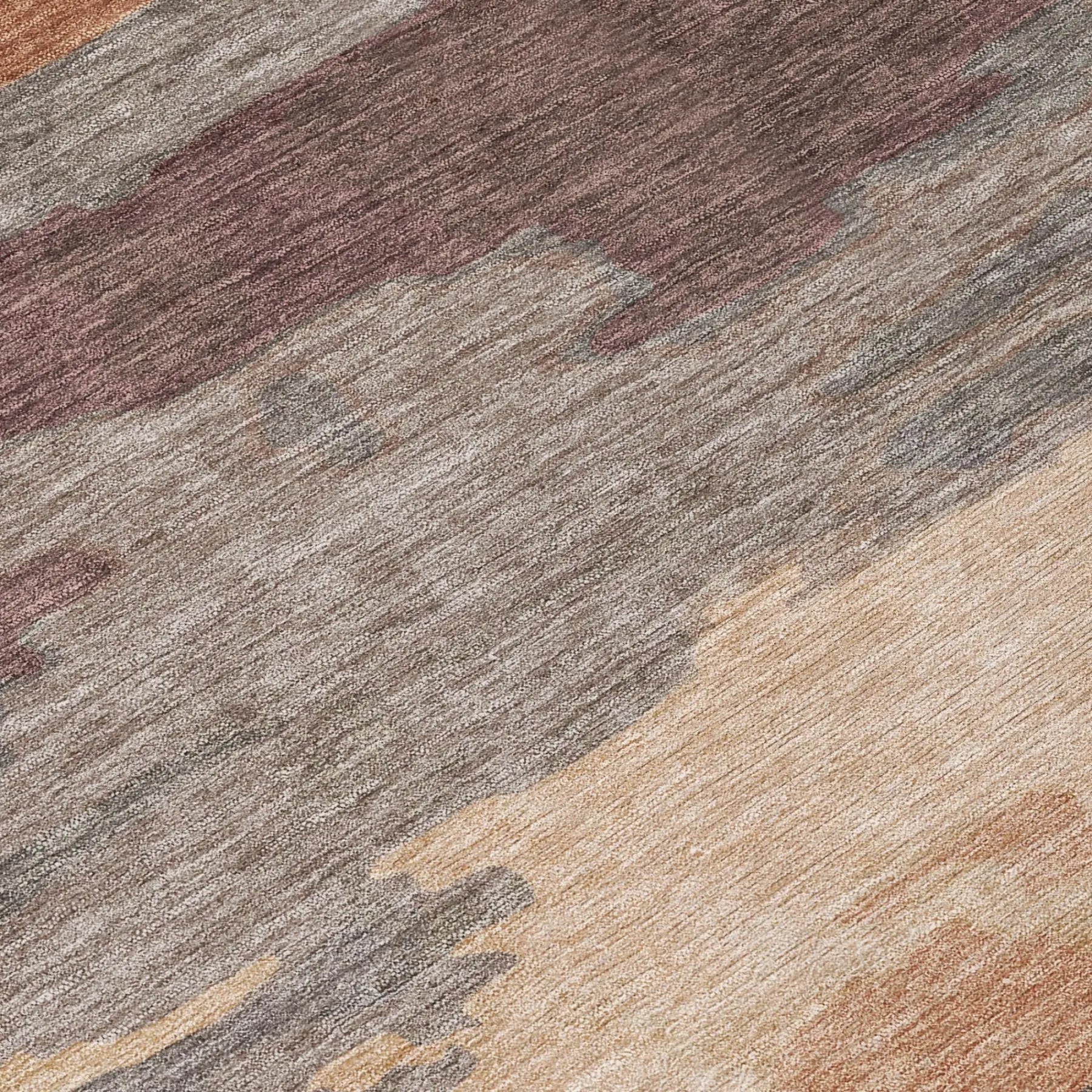 9' X 12' Orange And Gray Abstract Washable Indoor Outdoor Area Rug Homeroots Outdoor