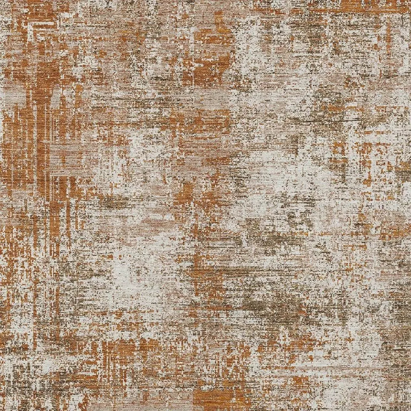 9' X 12' Orange And Green Abstract Washable Indoor Outdoor Area Rug Homeroots Outdoor