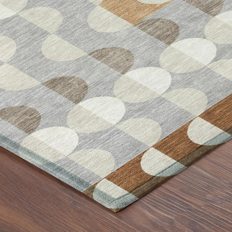 9' X 12' Orange And Ivory Geometric Washable Indoor Outdoor Area Rug Homeroots Outdoor