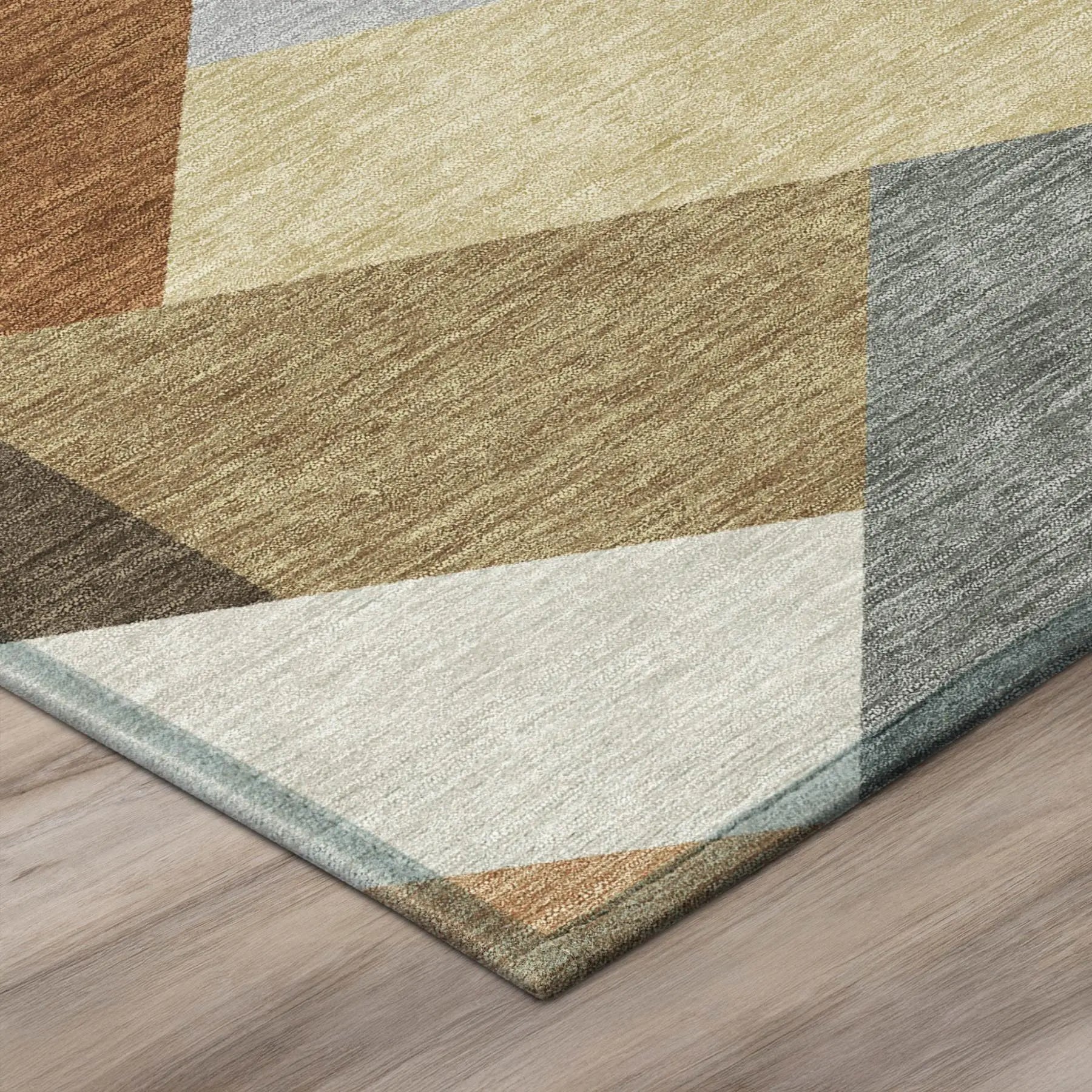 9' X 12' Orange And Silver Geometric Washable Indoor Outdoor Area Rug Homeroots Outdoor