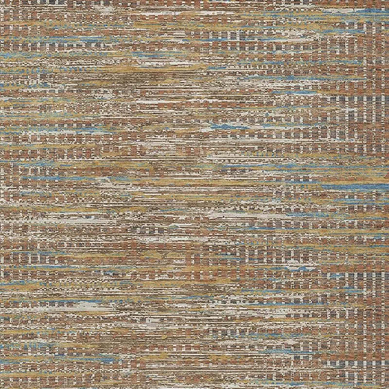 9' X 12' Orange And Taupe Abstract Washable Indoor Outdoor Area Rug Homeroots Outdoor