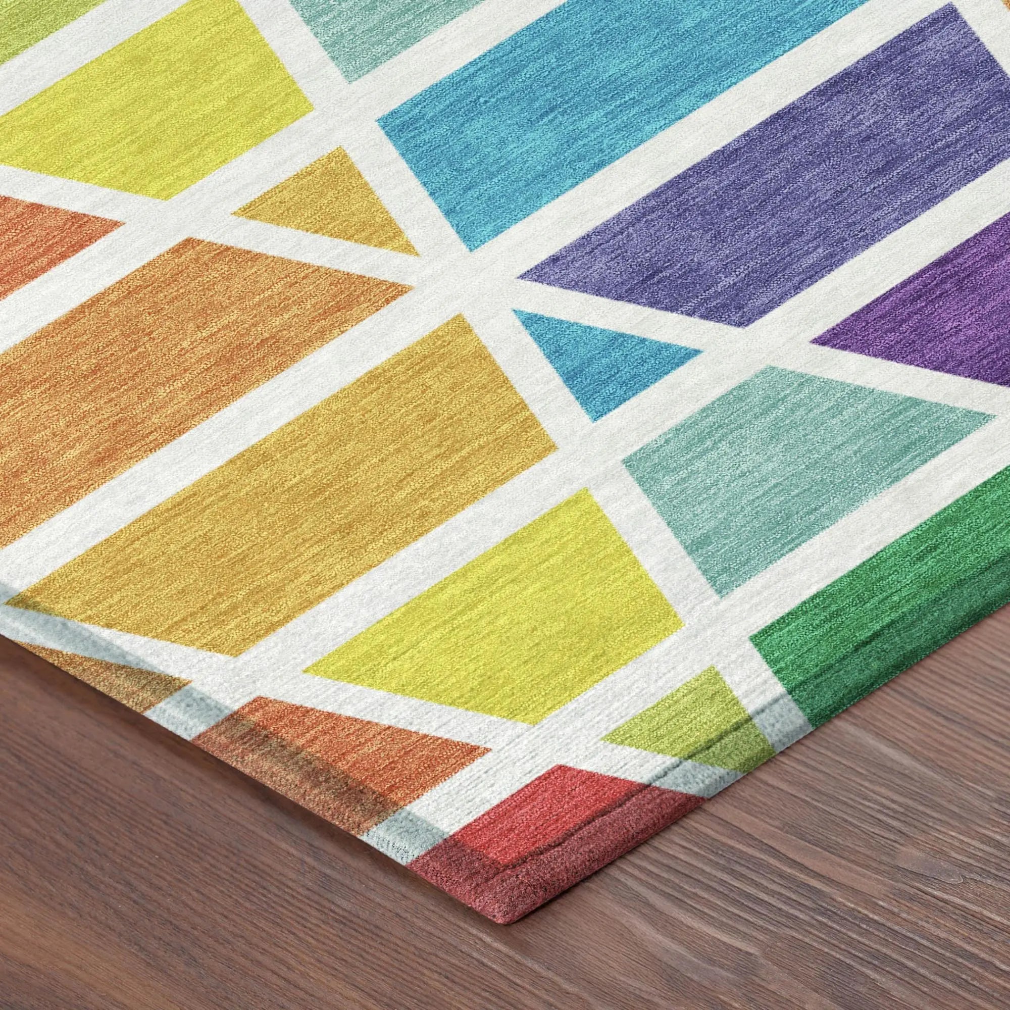 9' X 12' Orange And White Geometric Washable Indoor Outdoor Area Rug Homeroots Outdoor