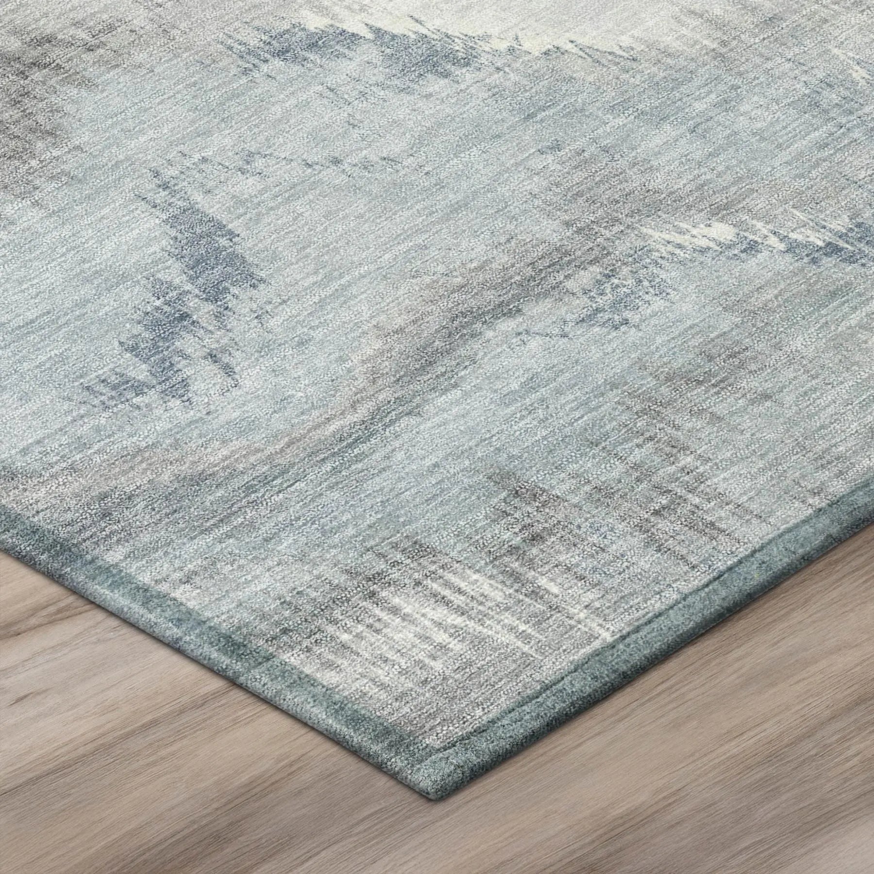 9' X 12' Pewter And Gray Abstract Washable Indoor Outdoor Area Rug Homeroots Outdoor
