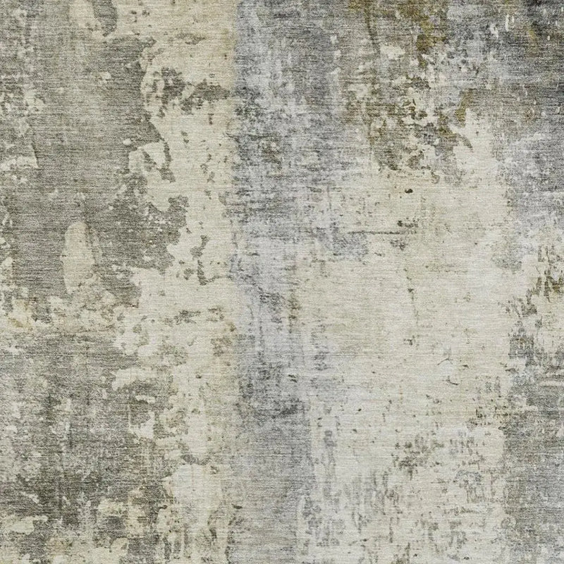 9' X 12' Pewter And Gray Abstract Washable Indoor Outdoor Area Rug Homeroots Outdoor