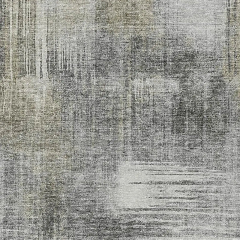 9' X 12' Pewter And Gray Abstract Washable Indoor Outdoor Area Rug Homeroots Outdoor