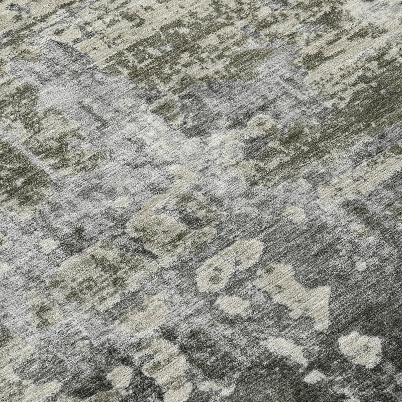 9' X 12' Pewter And Gray Abstract Washable Indoor Outdoor Area Rug Homeroots Outdoor