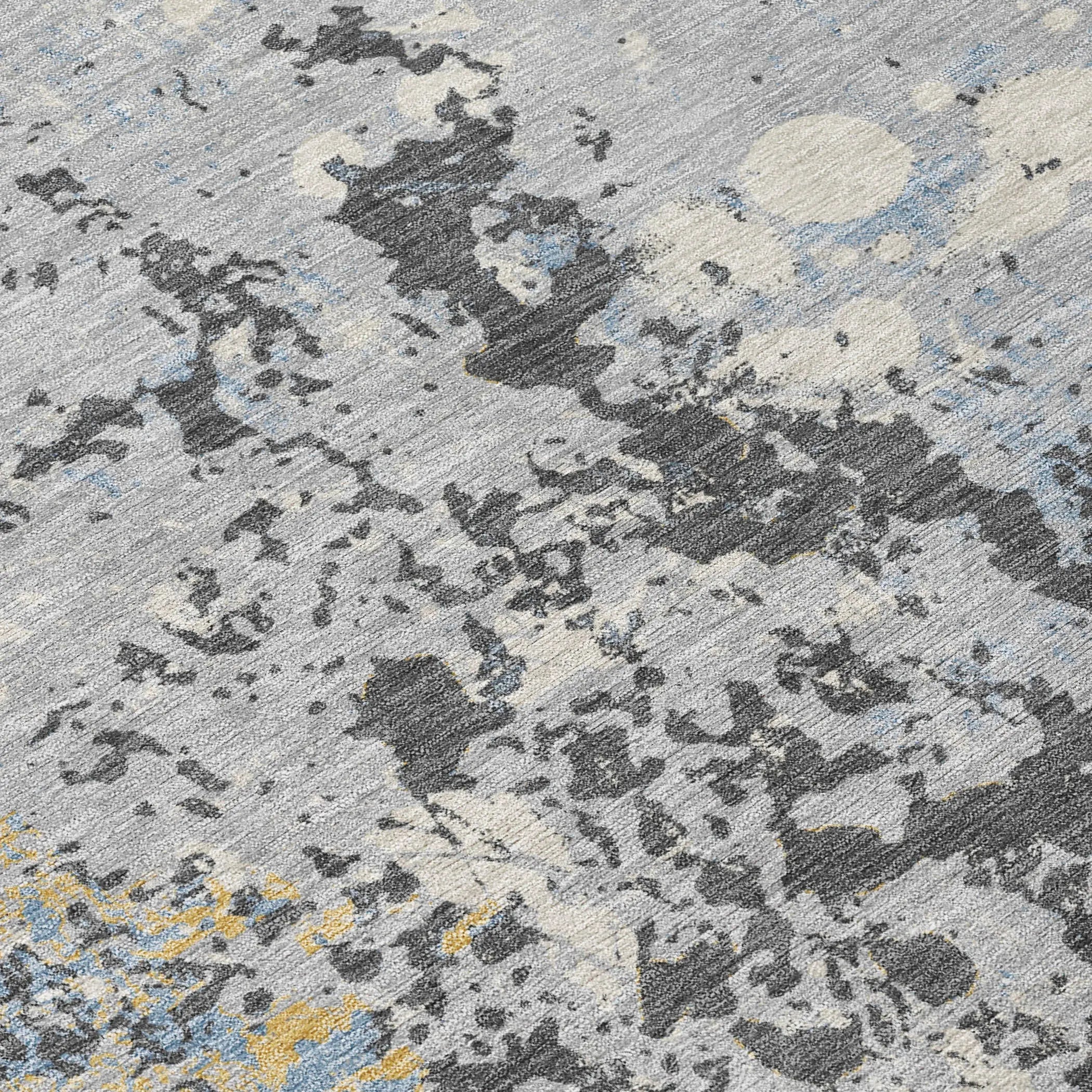 9' X 12' Pewter And Ivory Abstract Washable Indoor Outdoor Area Rug Homeroots Outdoor