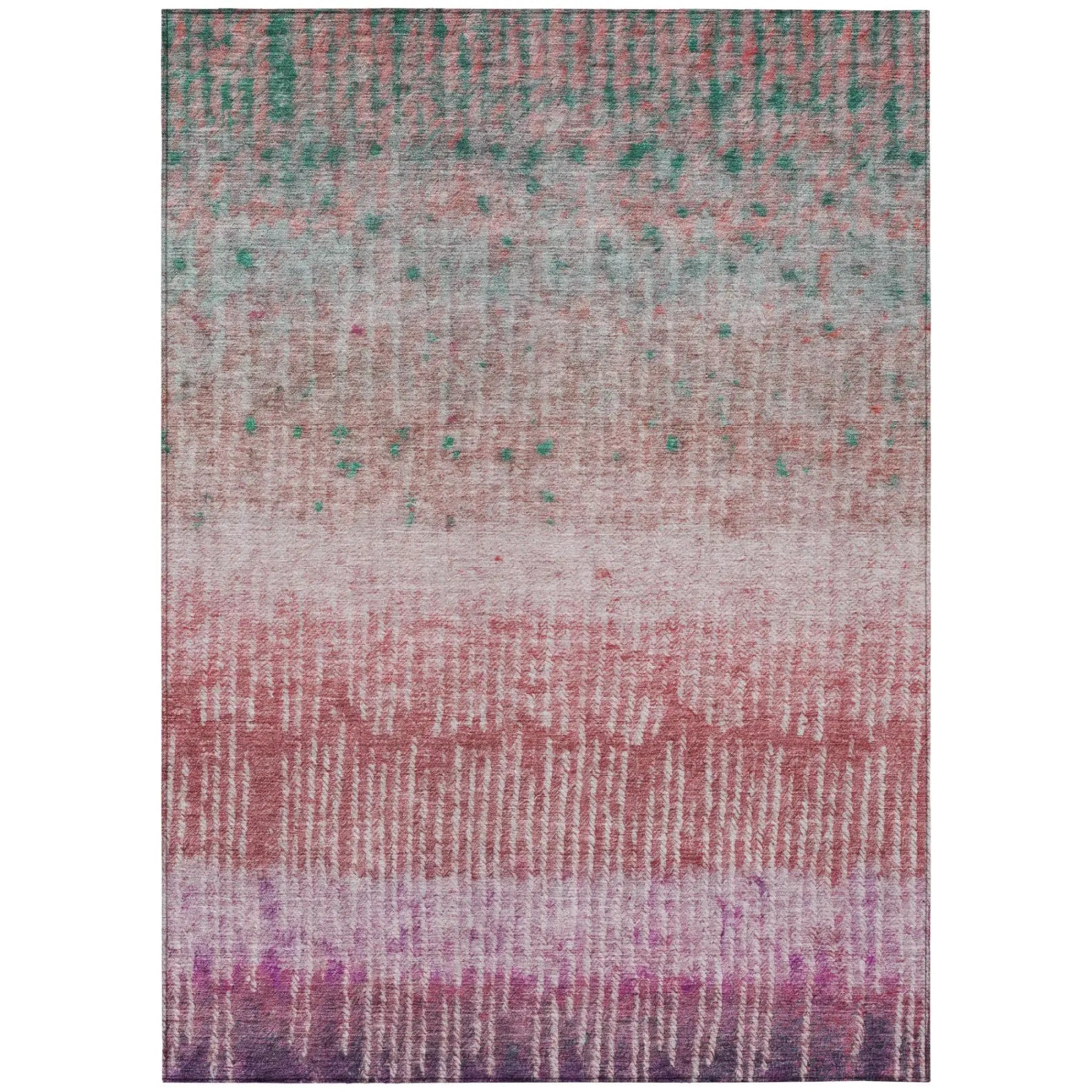 9' X 12' Pink And Blush Abstract Washable Indoor Outdoor Area Rug Homeroots Outdoor