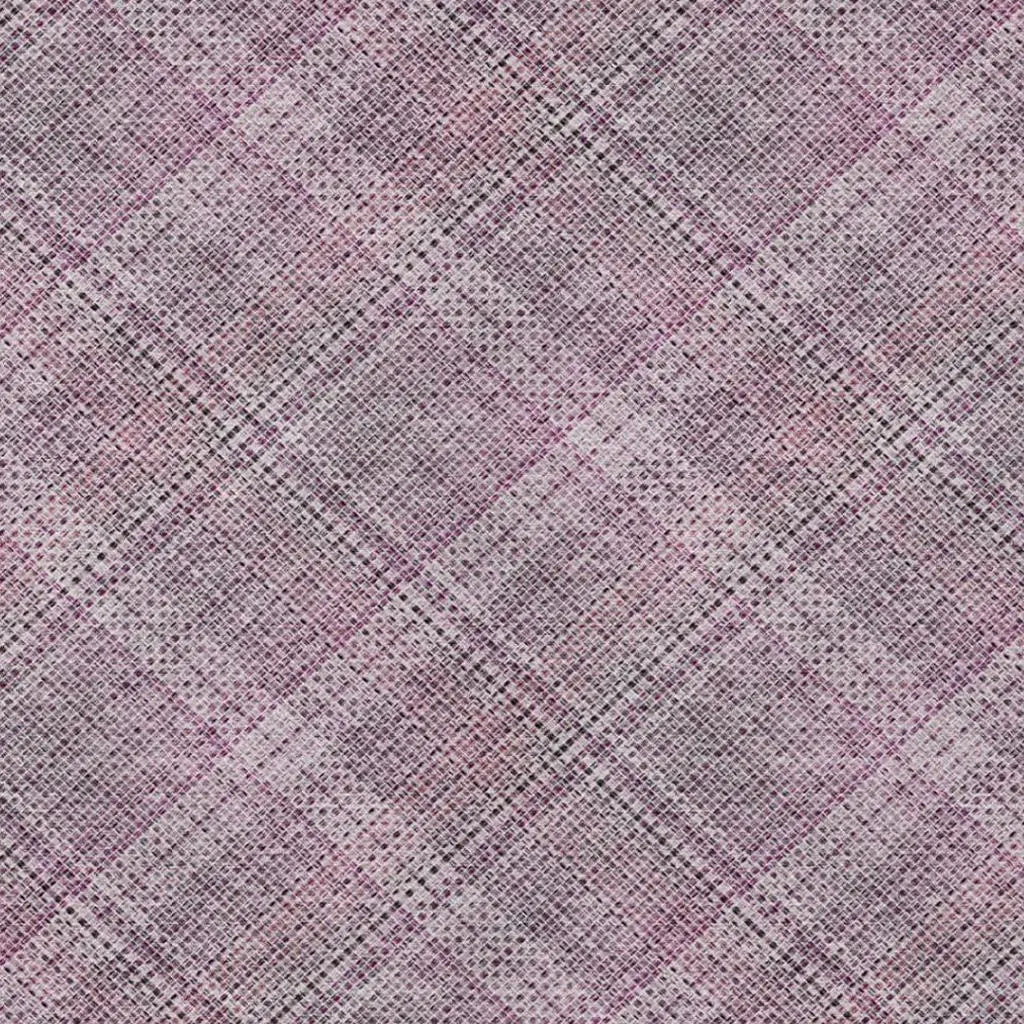 9' X 12' Pink And Blush Plaid Washable Indoor Outdoor Area Rug Homeroots Outdoor