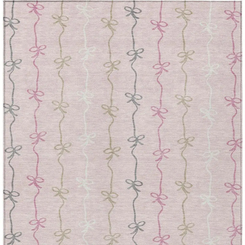 9' X 12' Pink And Gray Southwestern Washable Indoor Outdoor Area Rug Homeroots Outdoor