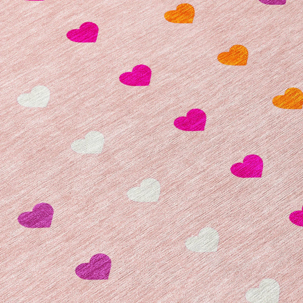9' X 12' Pink And Ivory Geometric Washable Indoor Outdoor Area Rug Homeroots Outdoor