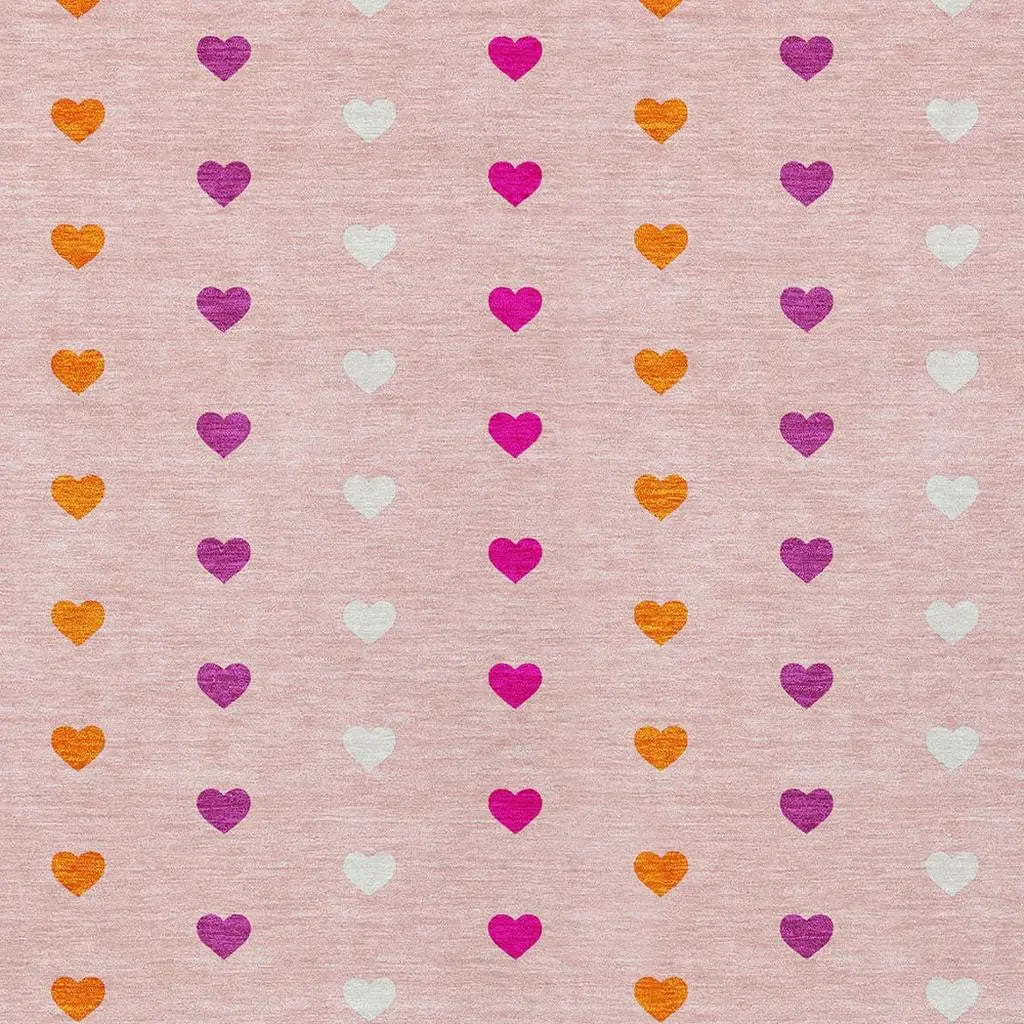 9' X 12' Pink And Ivory Geometric Washable Indoor Outdoor Area Rug Homeroots Outdoor