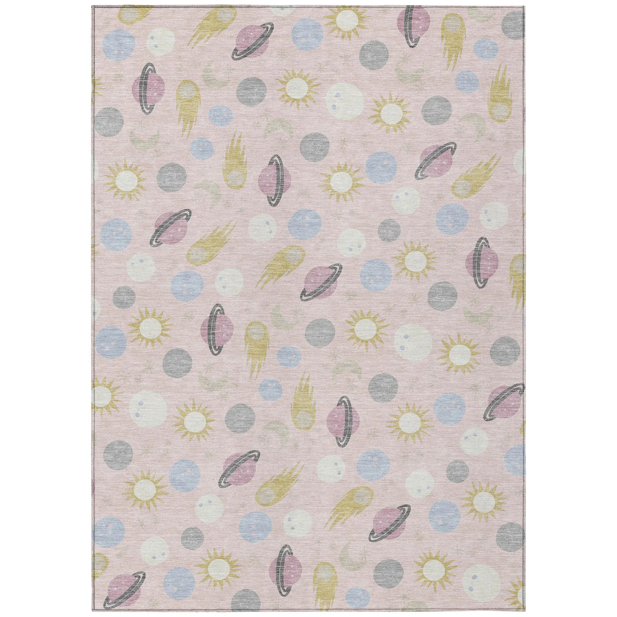 9' X 12' Pink And Ivory Geometric Washable Indoor Outdoor Area Rug Homeroots Outdoor