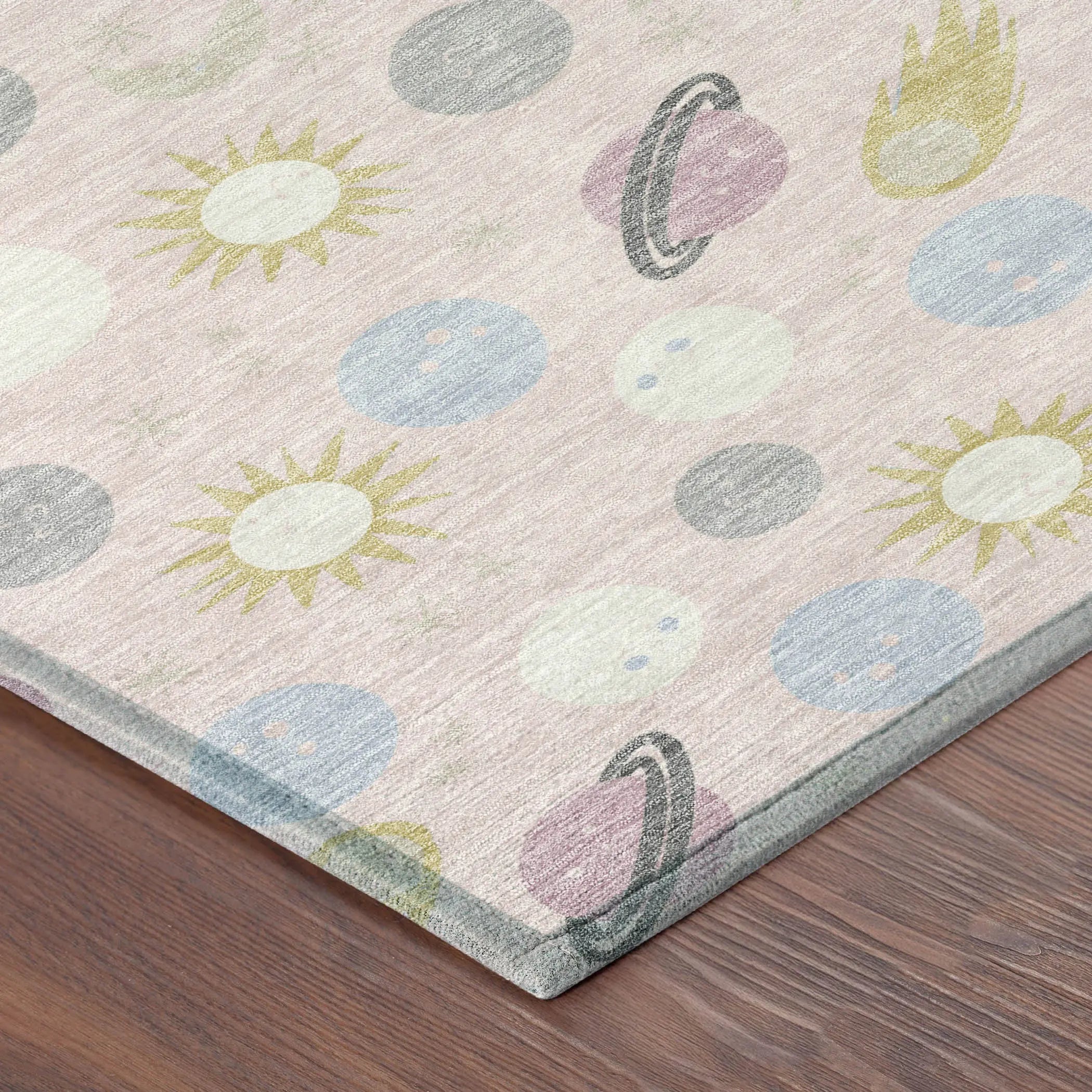9' X 12' Pink And Ivory Geometric Washable Indoor Outdoor Area Rug Homeroots Outdoor